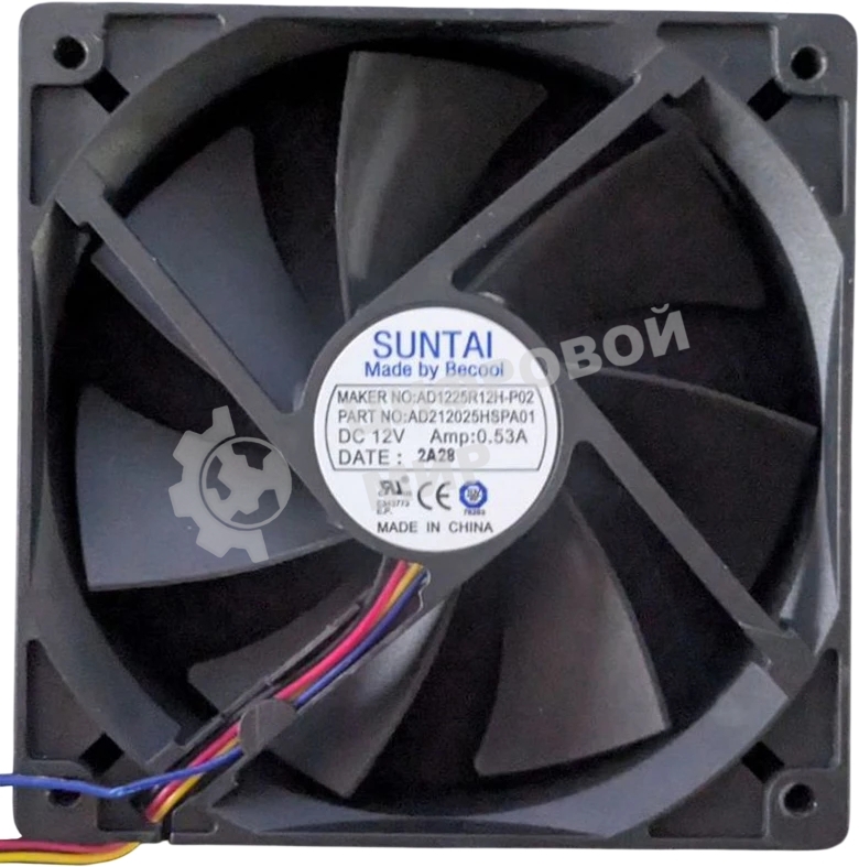 Вентилятор для корпуса Procase AD212025HSPA01 120х25мм Suntai-BeCool (TW), PWM 4pin, 2800 rpm, 0.26A, 122.3CFM, 5.03mm-H2O, 47dB