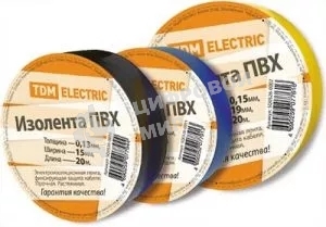 Изолента ПВХ 0,13*15мм Синяя 20м | SQ0526-0015 | TDM