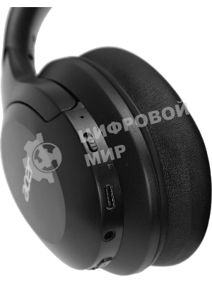 Беспроводные/проводные наушники Acer OHR304 черный, полноформатные, Bluetooth + проводной, активное шумоподавление, до 16 ч