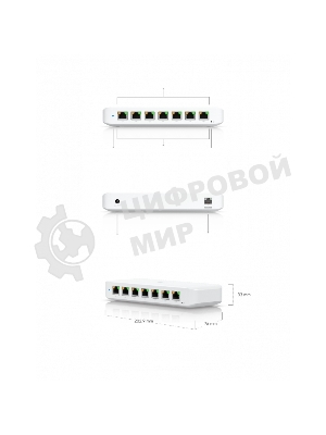 Коммутатор Ubiquiti UniFi Switch Ultra 210W, 8×1 Гбит/с PoE+, управляемый