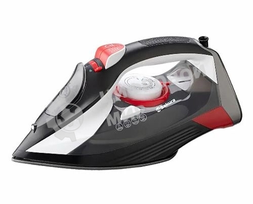 Утюг Sakura SA-3067CBR белый/черный/красный, 2400 Вт, 120 г/мин, 300 мл