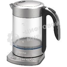 Чайник электрический Rondell RDE-WK888 1.6л. 2200Вт серебристый/прозрачный корпус: стекло