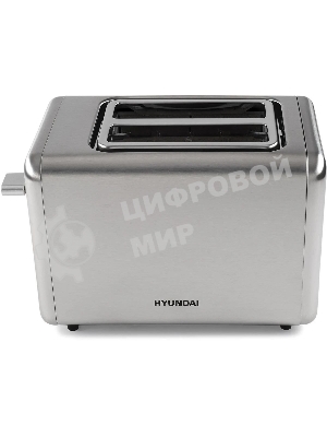 Тостер Hyundai HYT-3305 черный/серебристый, 800 Вт, 2 слота