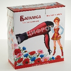 Фен ВАСИЛИСА ФН4-1400 черный с красным: 1400Вт, холодный обдув