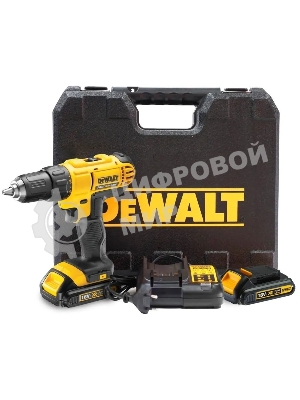 Дрель-шуруповерт DeWalt DCD771S2 18 В, 1,5 Ач, 42 Нм, щеточный