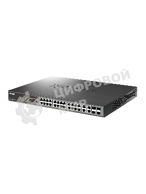 Коммутатор D-Link DSS-200G-28MPP/A1A, 24×1 Гбит/с + 4×1 Гбит/с Combo, настраиваемый