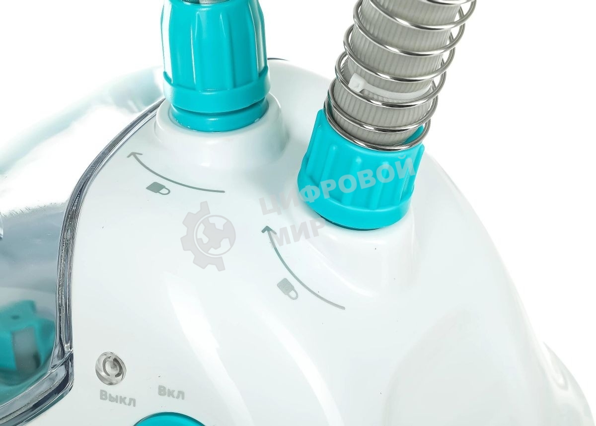 Отпариватель Kitfort КТ-957 белый/бирюзовый, 1500 Вт, 25 г/мин, 1.9 л