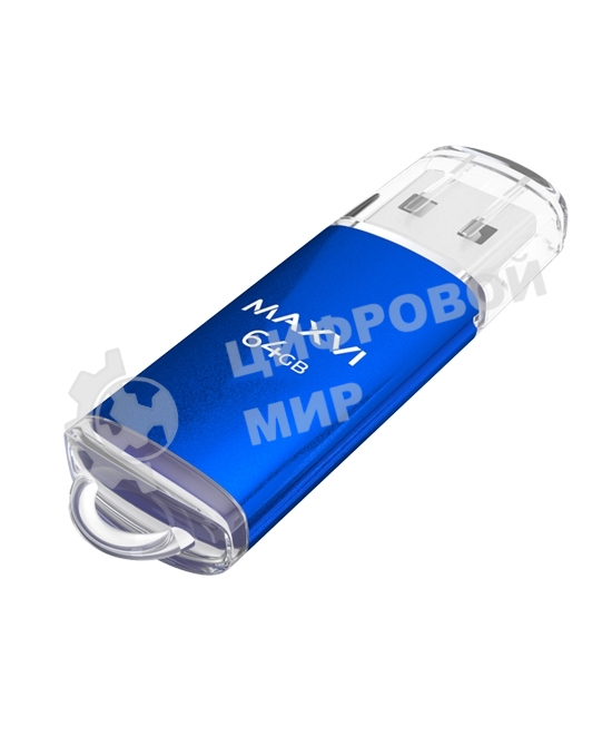 Флешка USB 2.0 64Gb Maxvi MP blue
