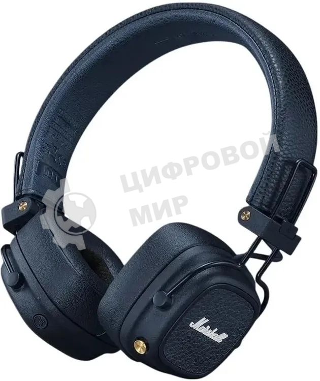 Беспроводные/проводные наушники Marshall Major V синий, накладные, Bluetooth + проводной, беспроводная зарядка, до 100 ч