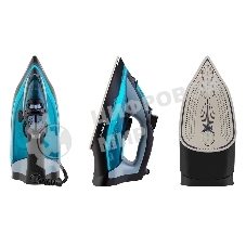 Утюг Endever DELTA-234 черный/лазурно-синий, 2400 Вт, 35 г/мин, 145 г/мин, 350 мл