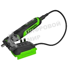 Прямошлифовальная машина (гравер) аккумуляторный GreenWorks G24RT, 24V, бесщеточный, с принадлежностями 52 шт., без АКБ и ЗУ (3200807)
