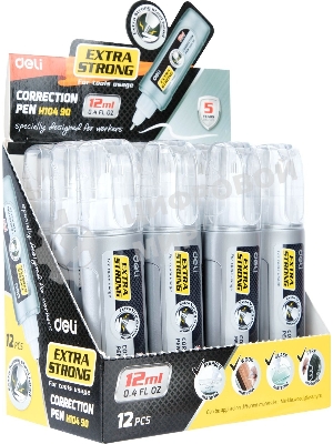 Ручка корректор Deli EH10490 шариковый белый 12мл