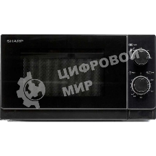 Микроволновая печь Sharp R-2000RK черный, 20 л, 800 Вт, переключатели - поворотный механизм