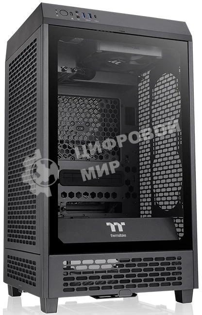 Компьютерный корпус Thermaltake The Tower 200 черный без БП miniITX 11x120мм 5x140мм 2xUSB 3.0 audio bott PSU