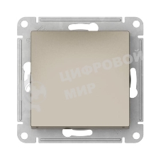 Кнопка нажимная сх.1, 10АХ, механизм SE AtlasDesign Шампань