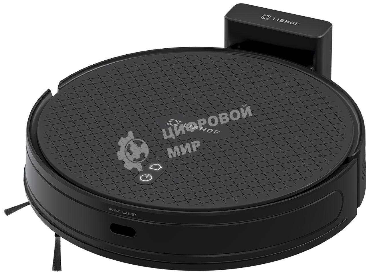 Робот-пылесос Libhof VCW-P9633 черный, 3200 мА*ч Li-Ion, уборка суxая/влажная, пылесборник контейнер 0.25 л