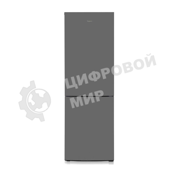 Холодильник Бирюса B-W6133 графит двухкамерный 210/100 л морозилка снизу, аавтоматическое оттаивание