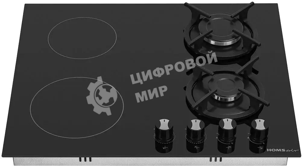 Комбинированная варочная панель HOMSair HG641VBK независимая, черный