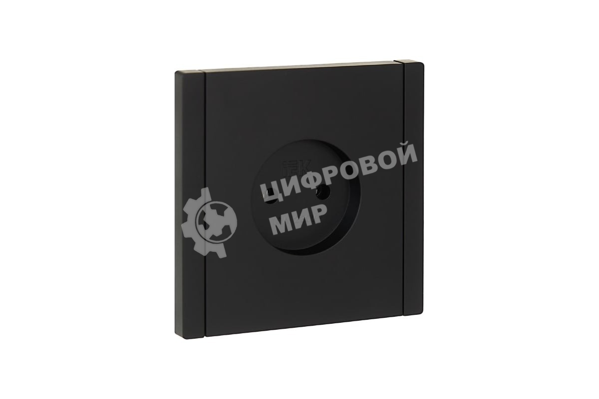 Розетка 1-м СП FORTE&PIANO FP118 10А без заземл. без защ. шторок винт. крепл. черный IEK FP-R10-10-K02