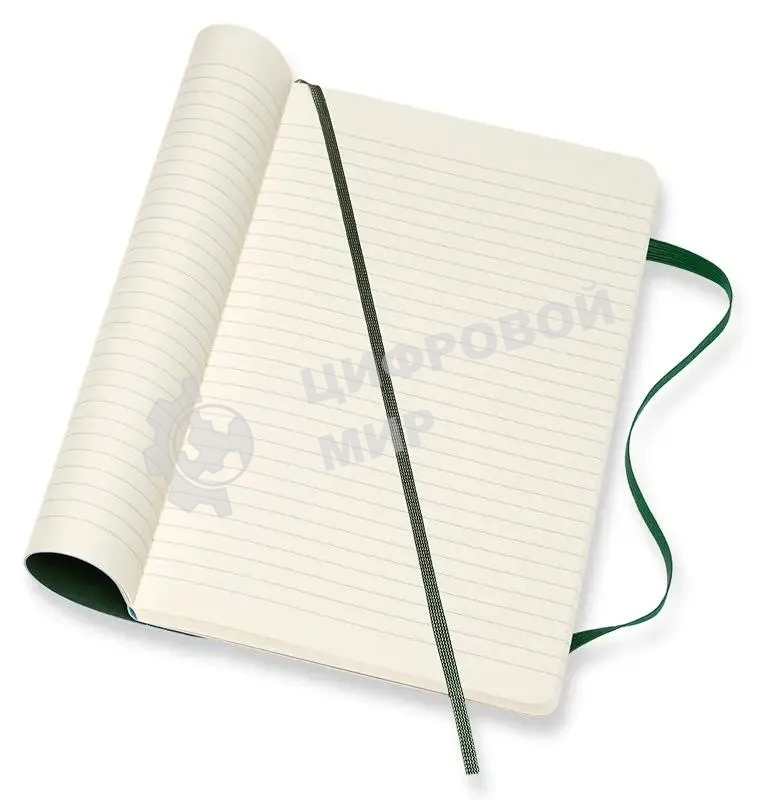 Блокнот Moleskine CLASSIC SOFT QP616K15 Large 130х210 мм 192 стр. линейка мягкая обложка зеленый