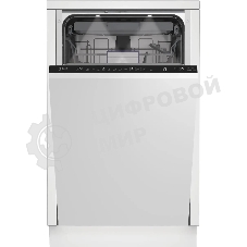 Встраиваемая посудомоечная машина Beko BDIS38120A, черный, 44.8 см, 11 компл., 45 дБ, класс A