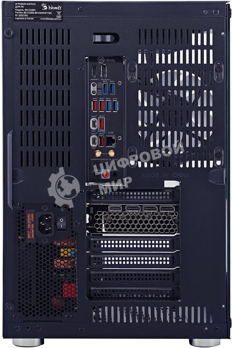 Компьютер Bloody BD-PC CZ79C3 MT i7 14700KF (3.4) 64Gb SSD 1Tb RTX 5070Ti 16Gb Win 11H 64 2.5xGbitEth 850W черный (RUS) (2129080)
