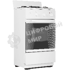 Плита комбинированная Flama CK 2202 W белый, конфорок 2 шт, духовка 30 л, 50 см x 85 см x 38 см