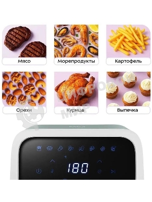 Аэрогриль Kitfort КТ-8147 светло-зеленый, 1800 Вт, 4 л, сенсор, 8 программ