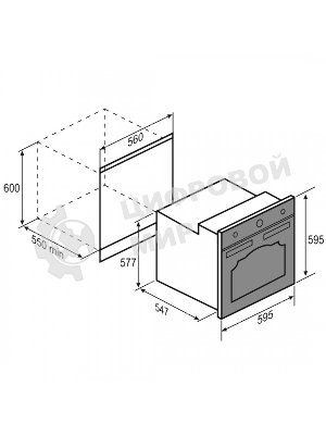 Духовой электрический шкаф Zigmund & Shtain E 156 X