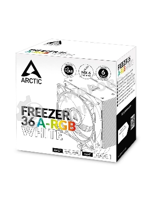 Вентилятор для процессора Arctic Cooling Freezer 36 A-RGb белый - Retail (Intel: LGA 1851, LGA 1700 AMD: AM5, AM4) (ACFRE00125A)