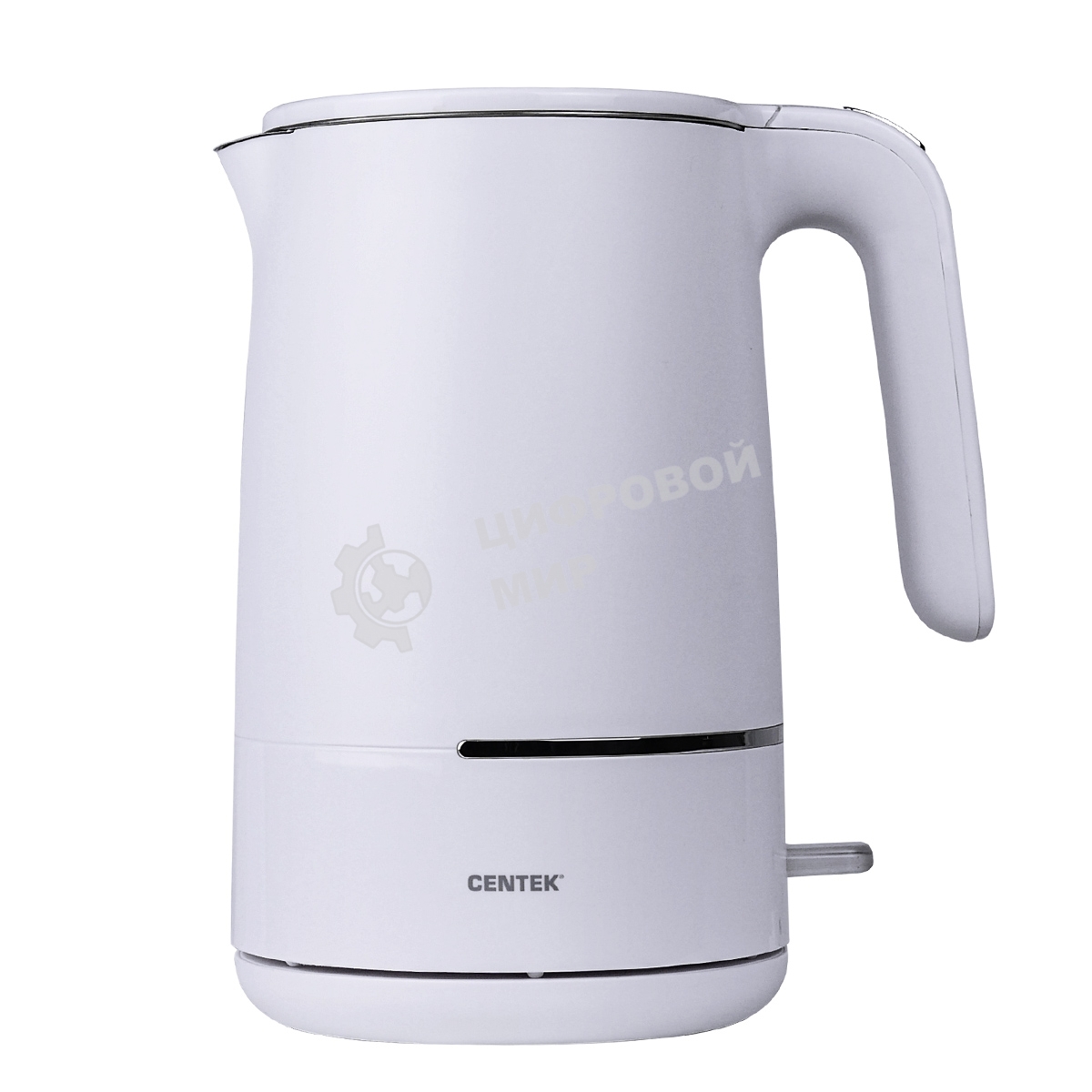 Чайник электрический Centek CT-1012 (белый) 1.5л, 2200 Вт, двойные стенки, бесшовная колба, эффект термоса