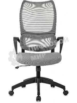 Кресло руководителя Бюрократ Sigma 2 серый, сетка/ткань, крестов. пластик
