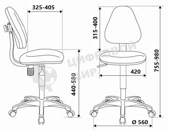 Кресло детское Бюрократ KD-4 мультиколор маскарад крестовина пластик