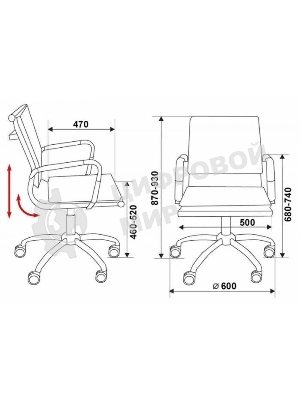 Кресло Бюрократ CH-993-Low/Camel светло-коричневый, экокожа