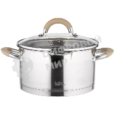 Кастрюля LARA LR02-342 Берлин 3,1 л 20x11 см нержавеющая сталь, с крышкой