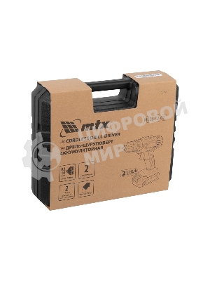 Дрель-шуруповерт MTX MCDL-12-02, 12 В, 2 Ач, 20 Нм, щеточный