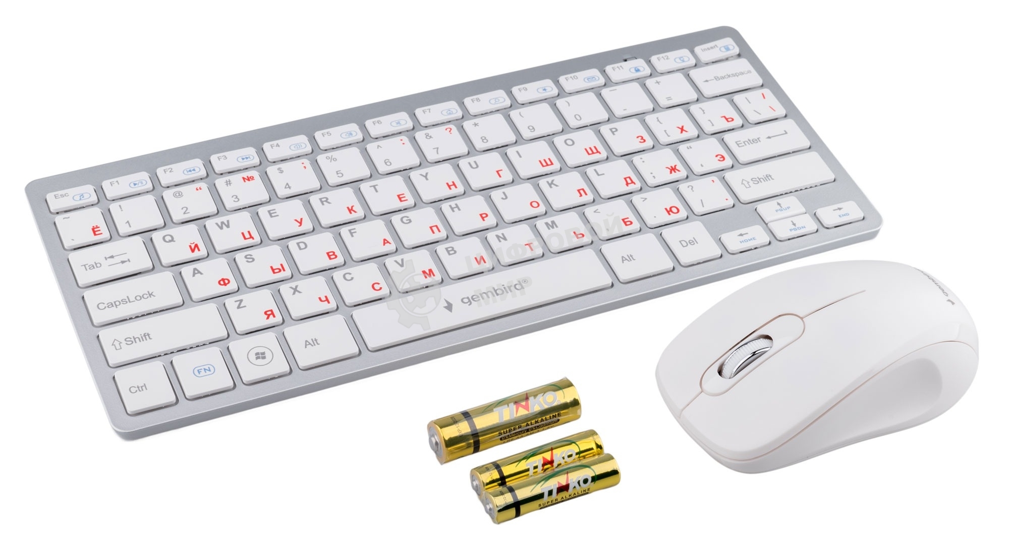 Комплект клавиатура + мышь Gembird KBS-7001-RU Wireless, ноутбучн. механизм клавиш 2.4ГГц, 10м, мини-приемник- USB