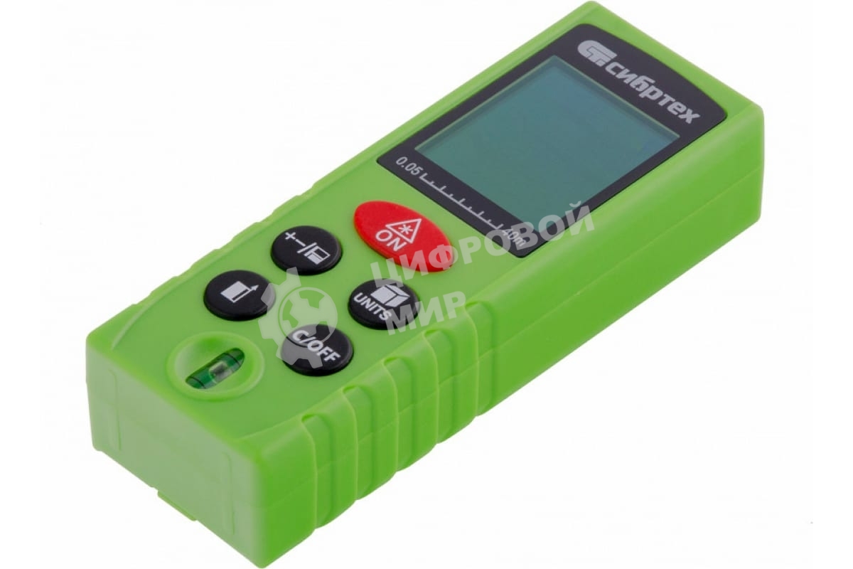Лазерный дальномер Сибртех PM-40, 40 м, с пузырьковым уровнем