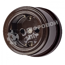 Розетка Bironi B1-101-02 с заземлением, керамика, Лизетта коричневый