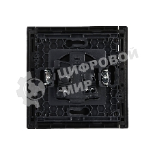 Розетка 1-м СП FORTE&PIANO FP118 10А без заземл. без защ. шторок винт. крепл. черный IEK FP-R10-10-K02