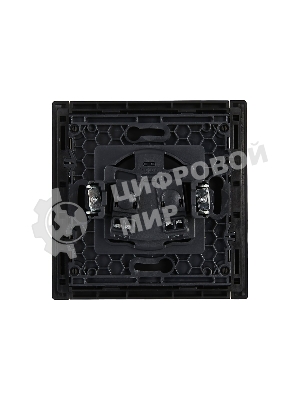 Розетка 1-м СП FORTE&PIANO FP118 10А без заземл. без защ. шторок винт. крепл. черный IEK FP-R10-10-K02