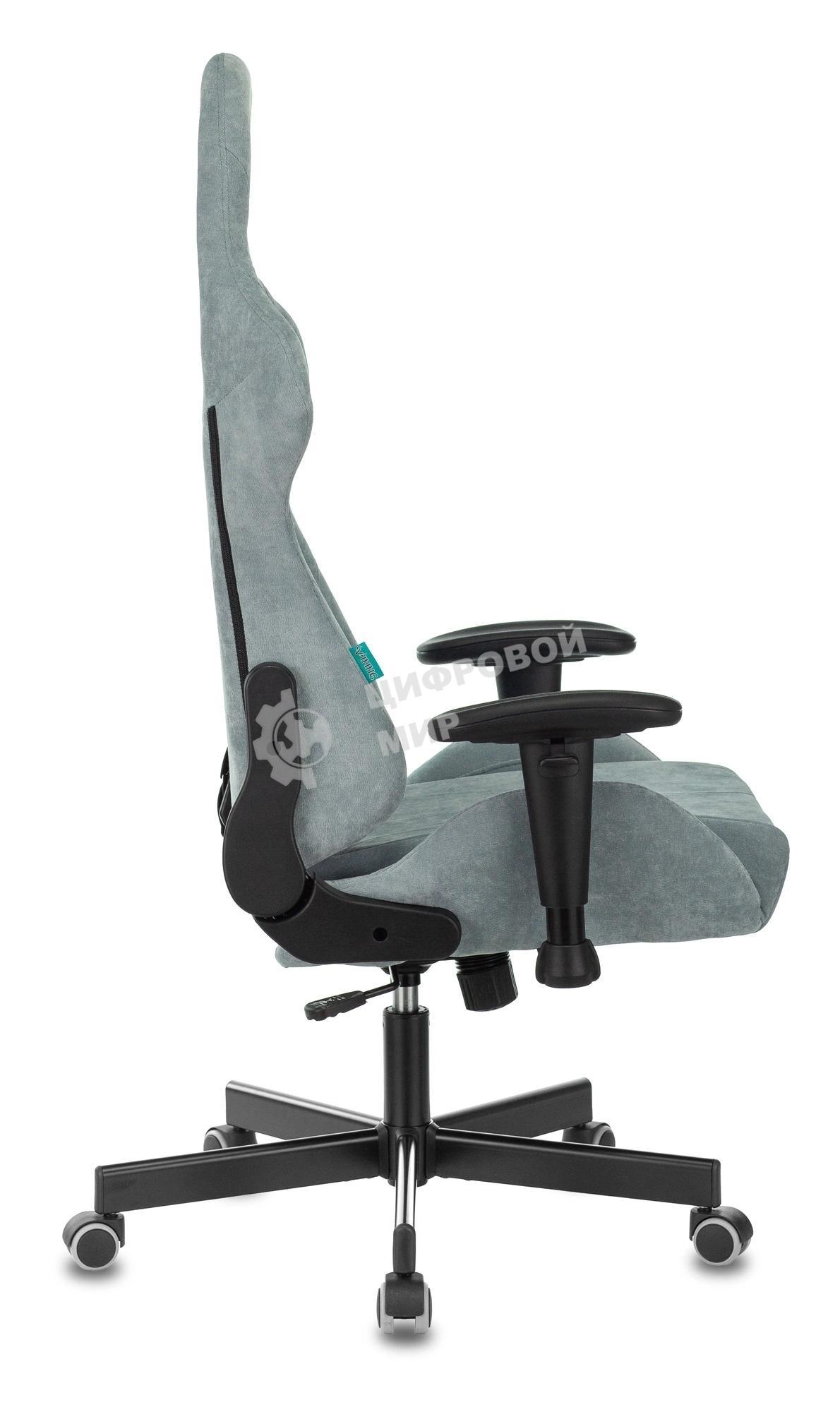 Кресло игровое Бюрократ VIKING KNIGHT LT28 FABRIC серо-голубой крестовина металл/пластик