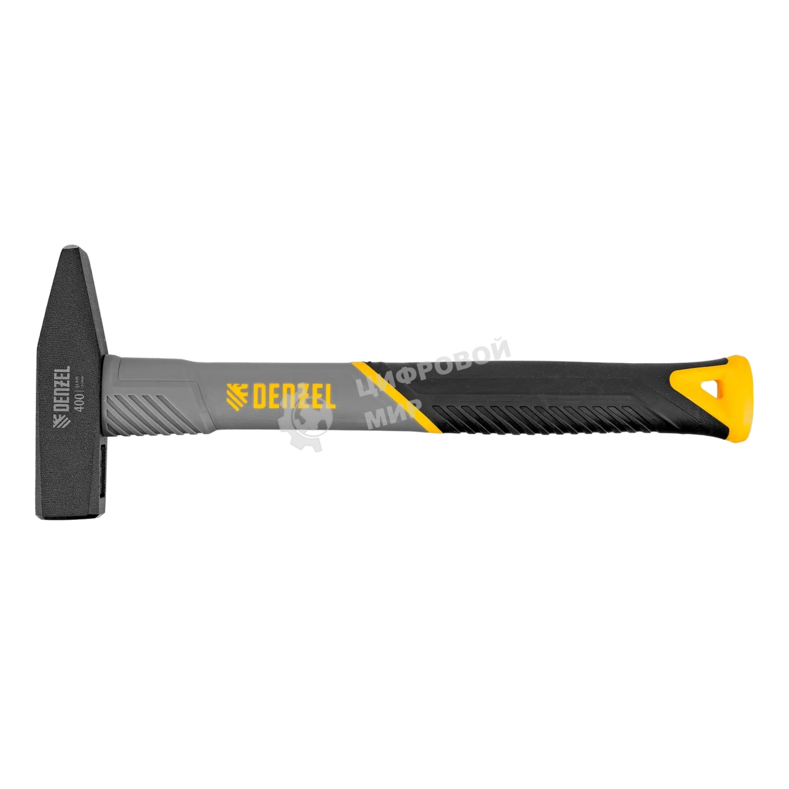 Молоток слесарный Denzel 400 г, кованый, фибергласовая рукоятка c TPR покрытием