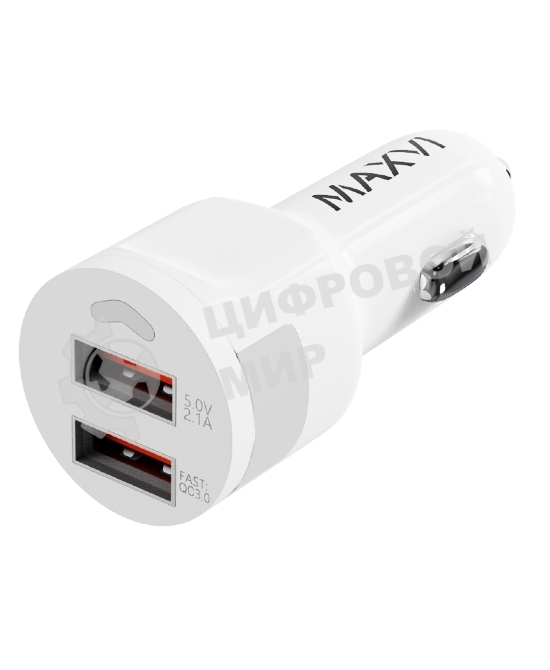 Автомобильное зарядное устройство Maxvi CCM-522 белый 5.2A