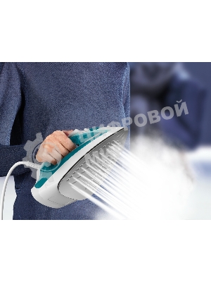 Утюг Tefal FV1R10F1 бирюзовый, 2000 Вт, 24 г/мин, 90 г/мин, 200 мл