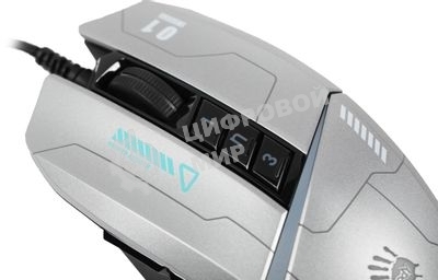 Мышь проводная A4Tech Bloody W60 Max серый/черный, 10000 dpi, USB, кнопки - 10