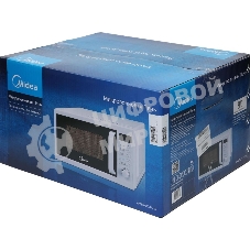 Микроволновая печь Midea AM820CUK-W белый, 20 л, 800 Вт, переключатели - кнопки, поворотный механизм