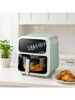 Аэрогриль Kitfort КТ-8147 светло-зеленый, 1800 Вт, 4 л, сенсор, 8 программ