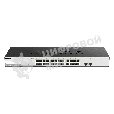 Коммутатор D-Link DGS-1210-26/F, 24×1 Гбит/с + 2×1 Гбит/с SFP, настраиваемый