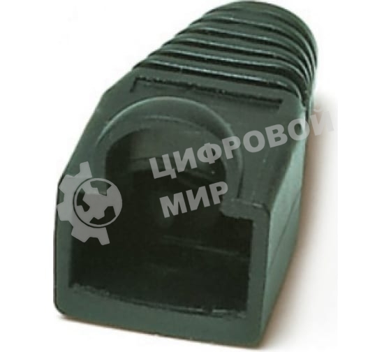 Изолирующий колпачок Hyperline BOOT-BK-10 для разъемов RJ-45, черный (10 шт.)